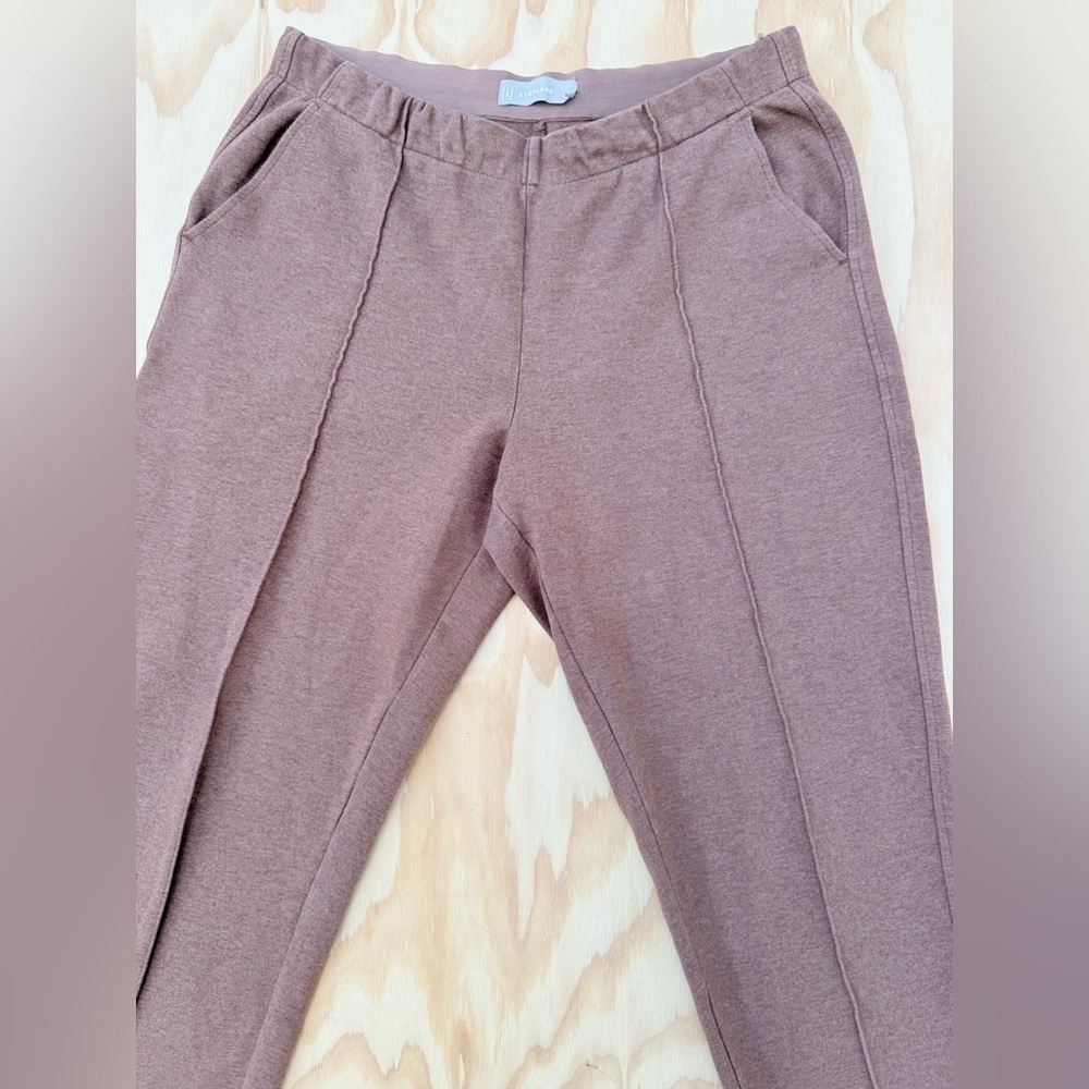Everlane Women’s Brown Cropped Pants Size M | Ankle Length Pull-On Trousers - Picture 2 of 10